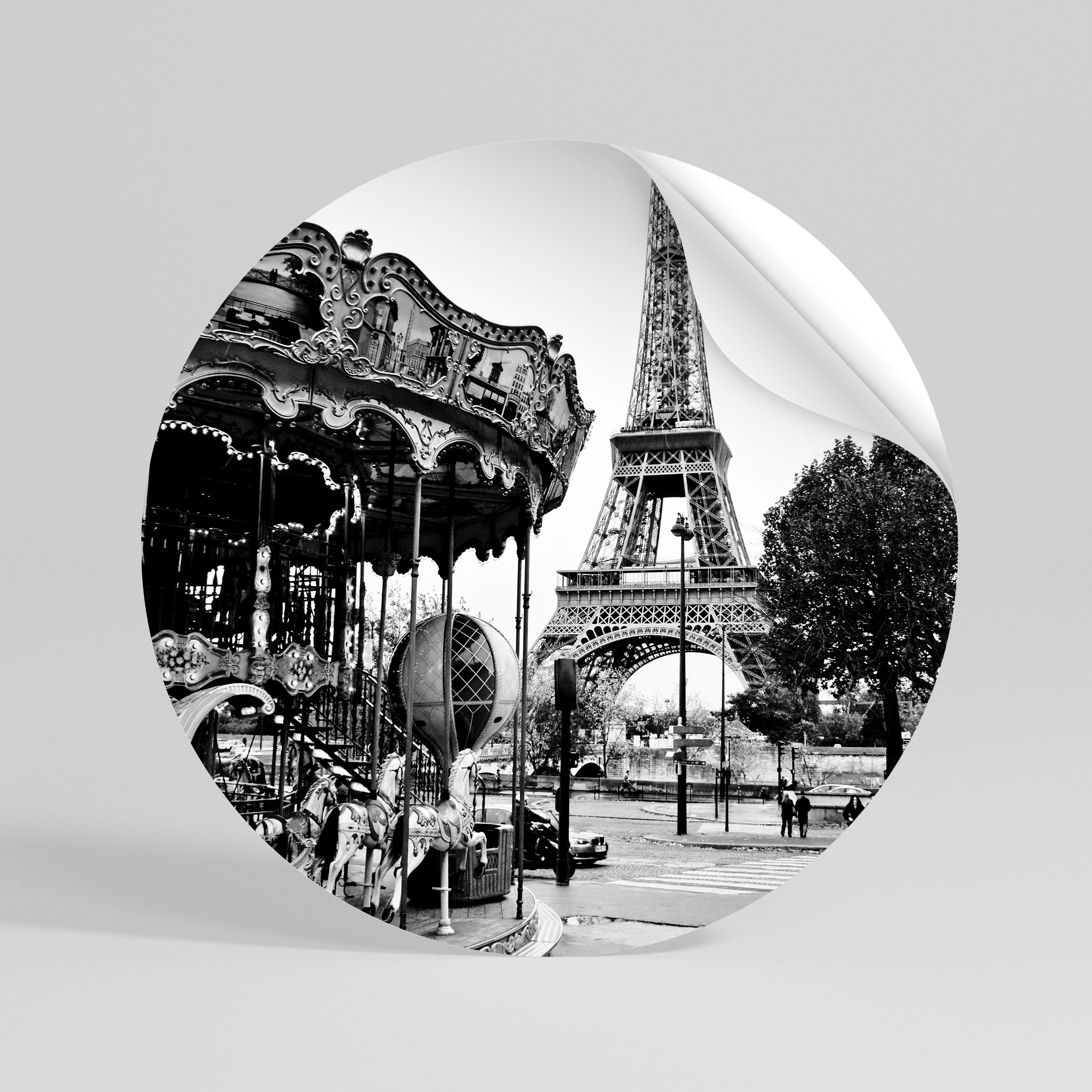 CHARMS OF THE CITY Αυτοκόλλητη Αφίσα στρογγυλή