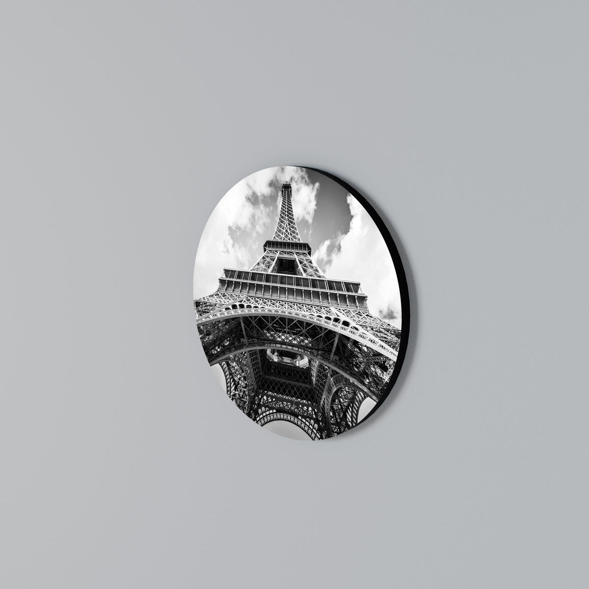 TIMELESS EIFFEL PERSPECTIVE Στρογγυλός πίνακας ζωγραφικής