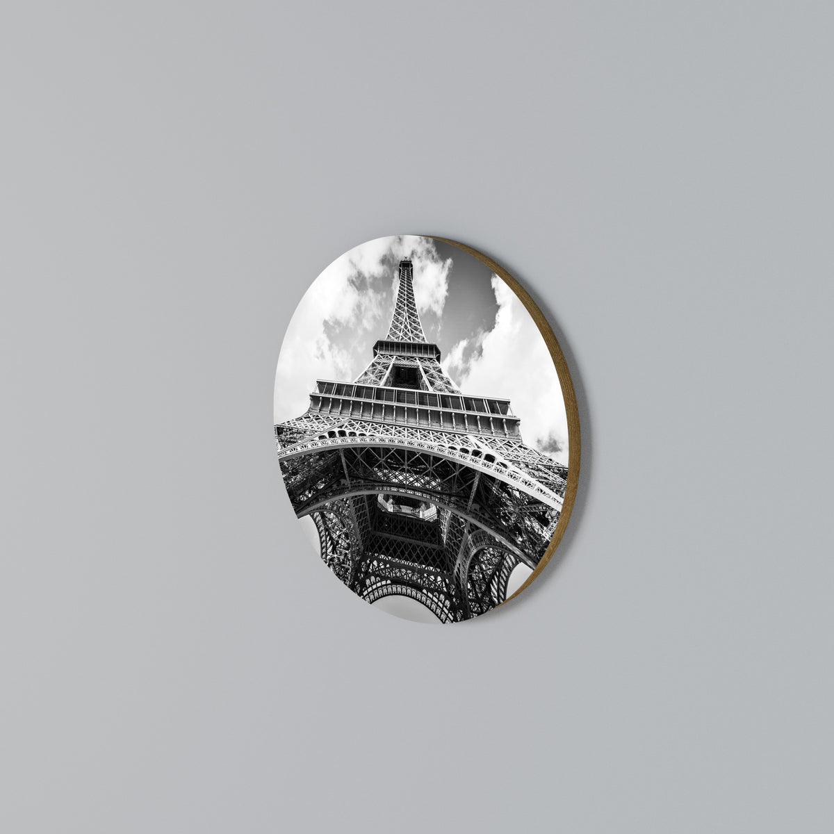 TIMELESS EIFFEL PERSPECTIVE Στρογγυλός πίνακας ζωγραφικής