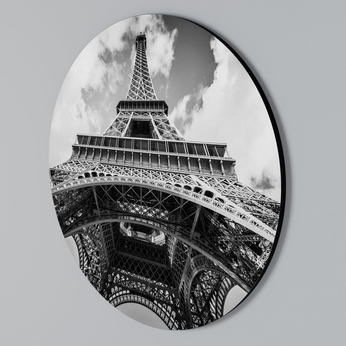 TIMELESS EIFFEL PERSPECTIVE Στρογγυλός πίνακας ζωγραφικής