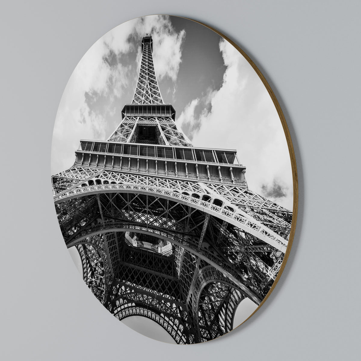 TIMELESS EIFFEL PERSPECTIVE Στρογγυλός πίνακας ζωγραφικής