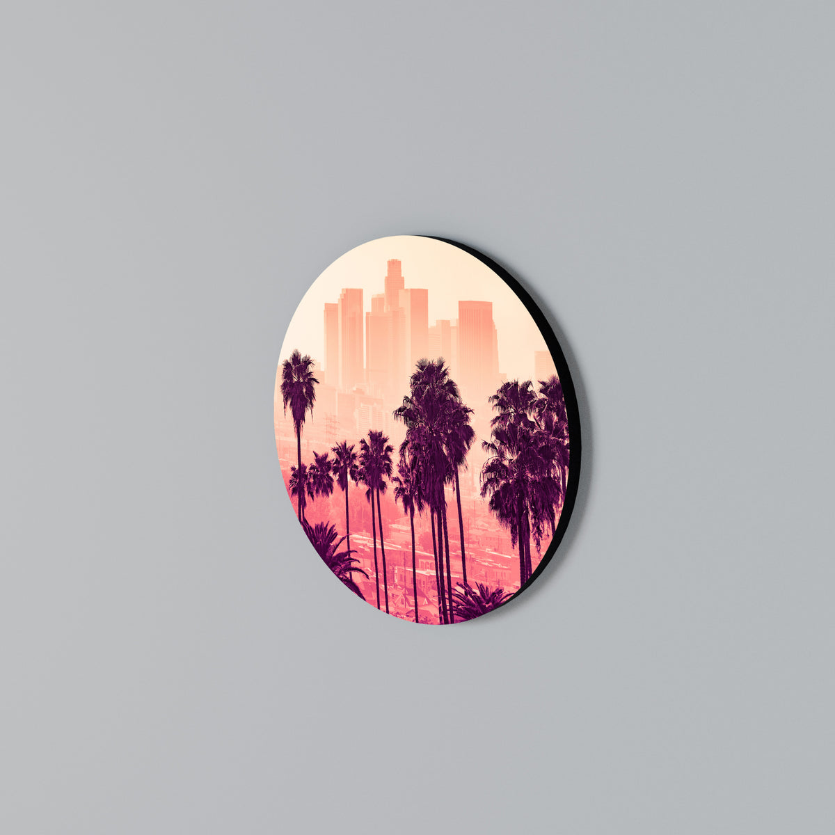 PALM SHADE DREAMSCAPE Στρογγυλός πίνακας ζωγραφικής