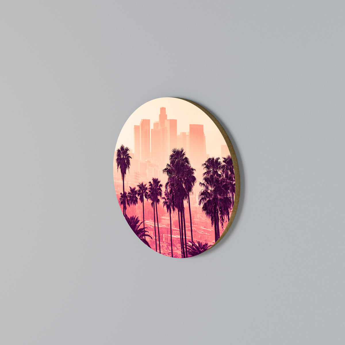 PALM SHADE DREAMSCAPE Στρογγυλός πίνακας ζωγραφικής