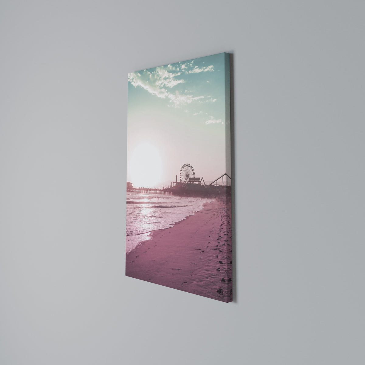 PASTEL COAST VIBES Κατακόρυφος Πίνακας σε Καμβά