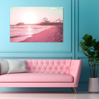 PASTEL COAST VIBES Horizontal Canvas Print