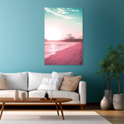PASTEL COAST VIBES Κατακόρυφος Πίνακας σε Καμβά