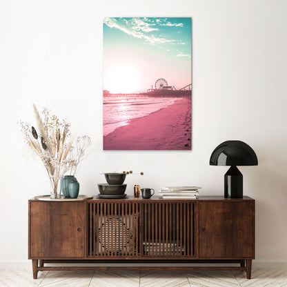 PASTEL COAST VIBES Κατακόρυφος Πίνακας σε Καμβά