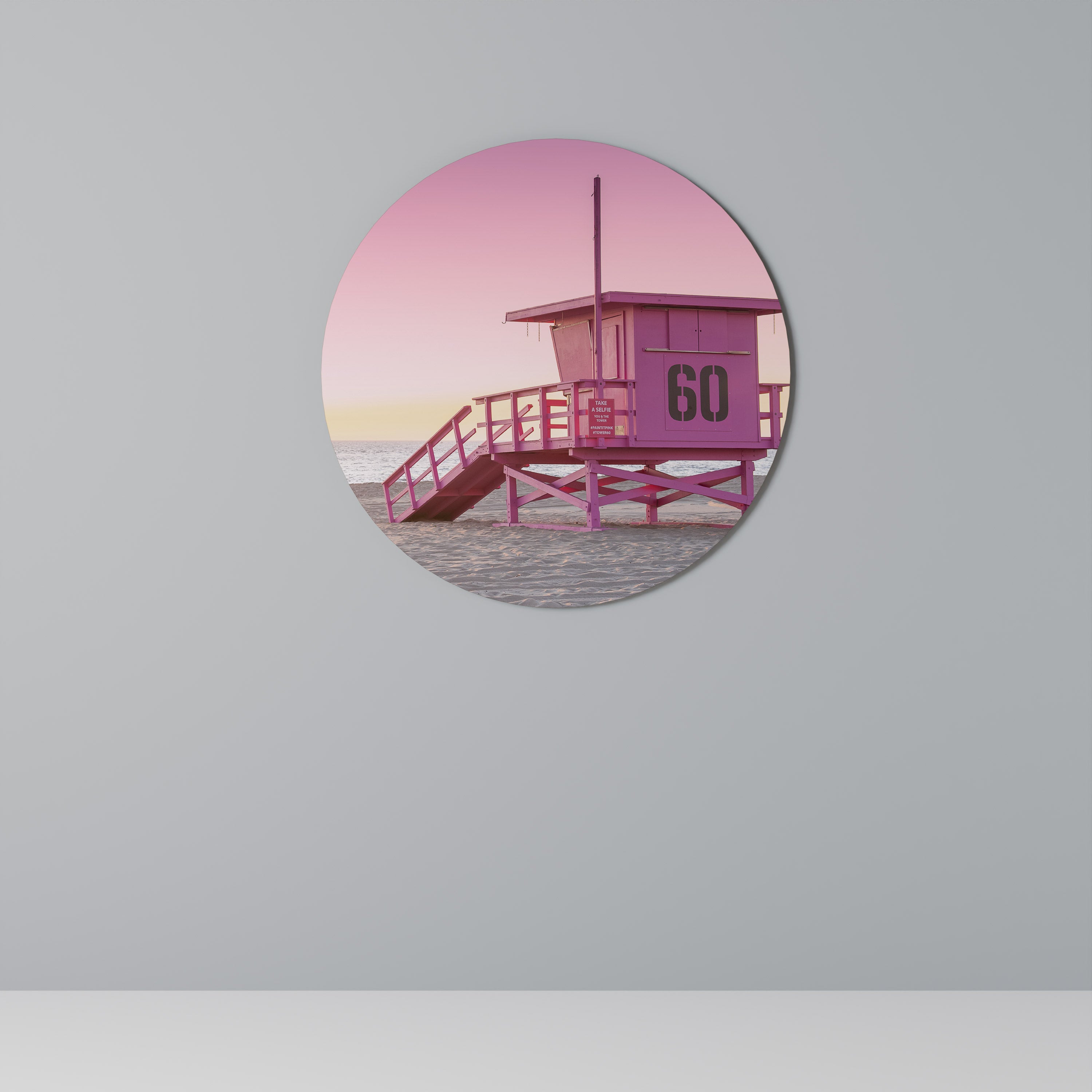 Ρολόι τοίχου με στρογγυλό σχέδιο PINK PARADISE