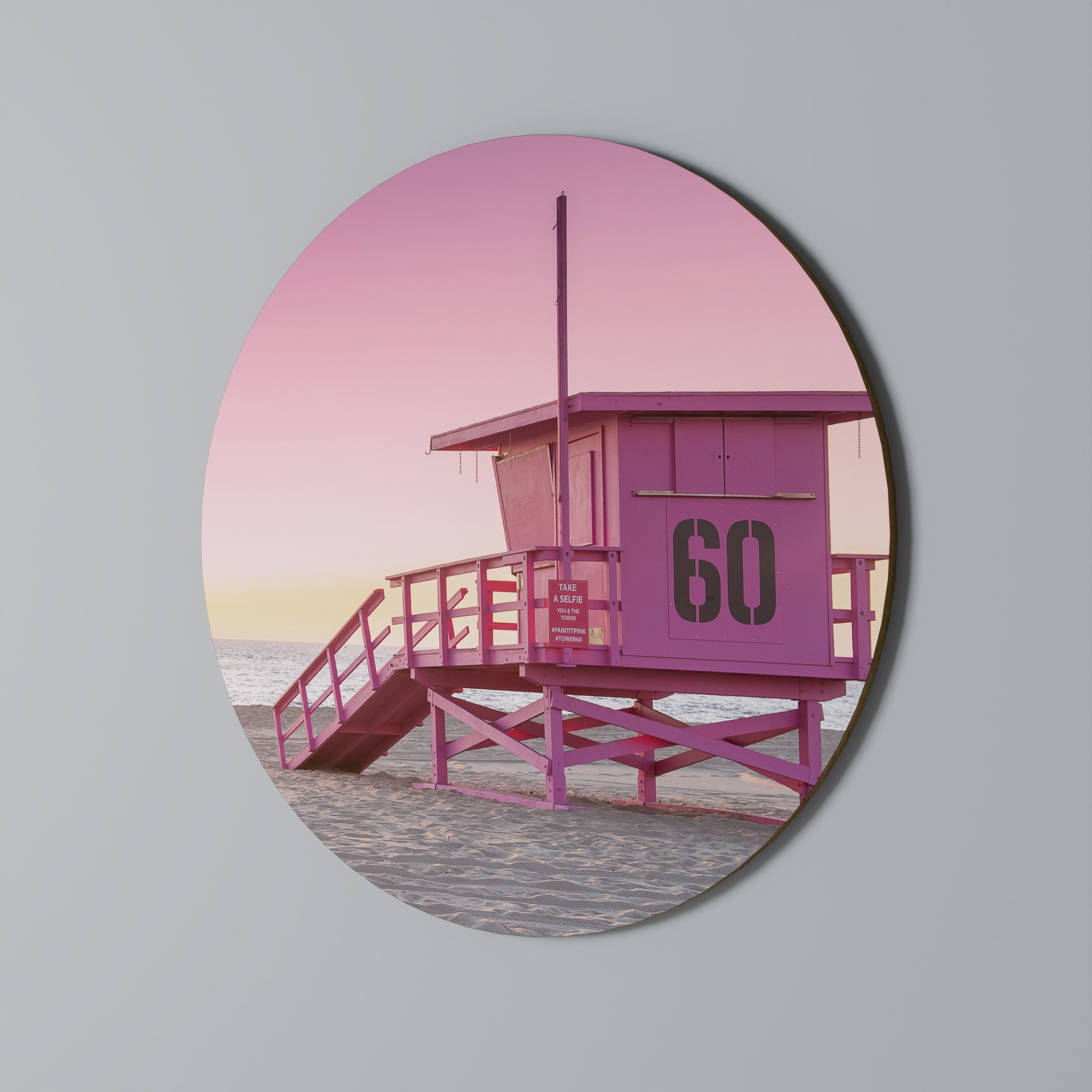 Ρολόι τοίχου με στρογγυλό σχέδιο PINK PARADISE