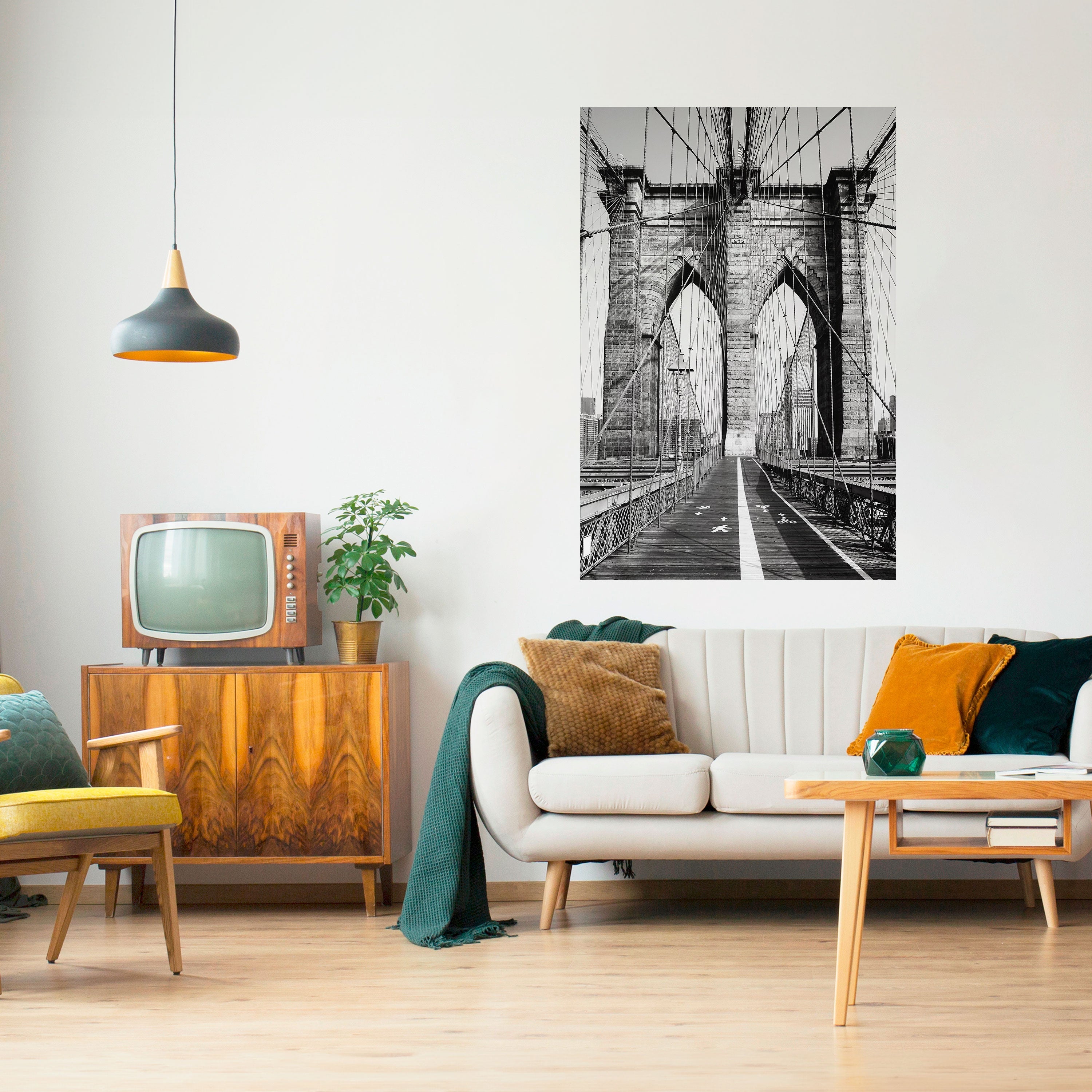 STRINGS OF HISTORY Peel and Stick Vertical Poster