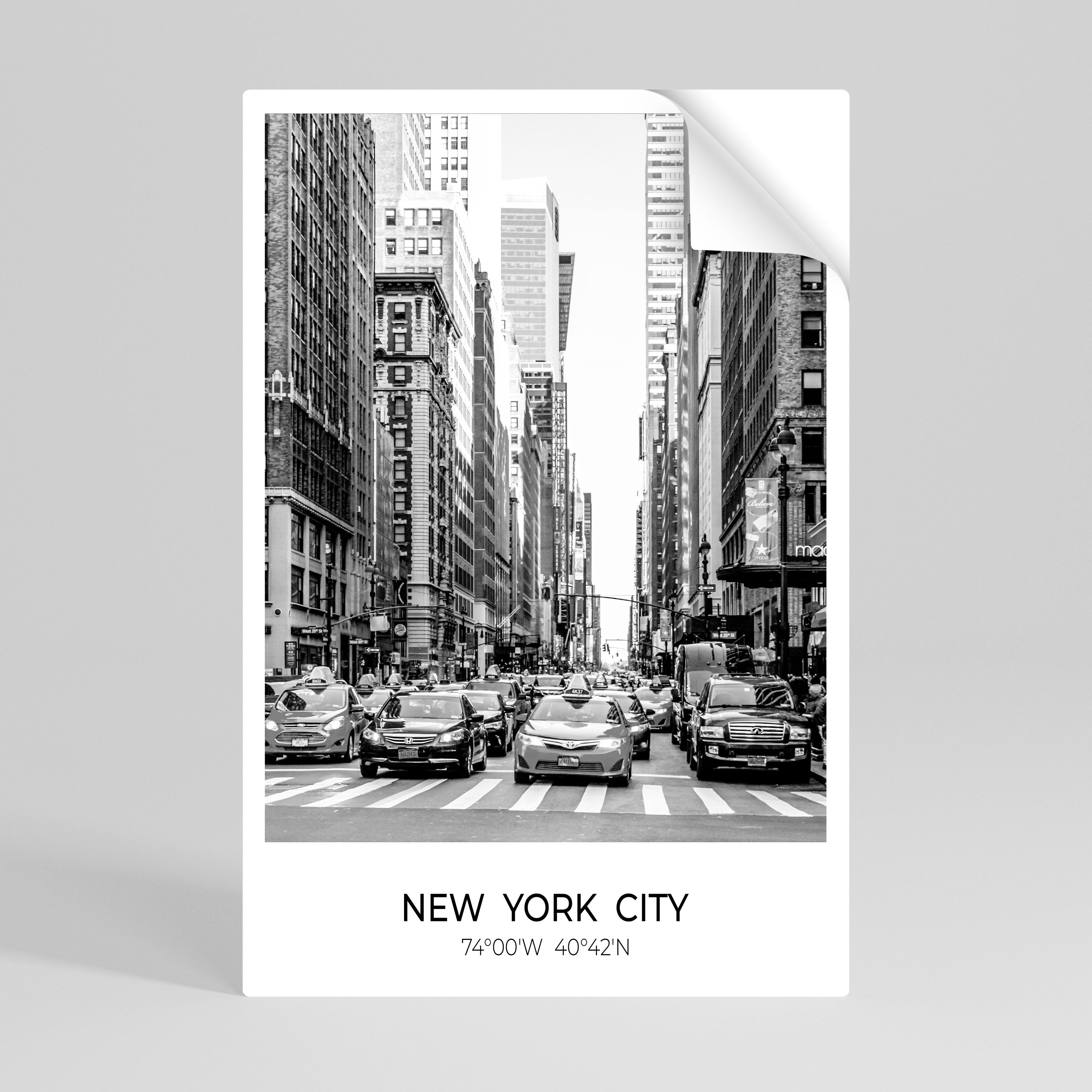 TIMELESS NEW YORK VIBES Peel and Stick Vertical Poster