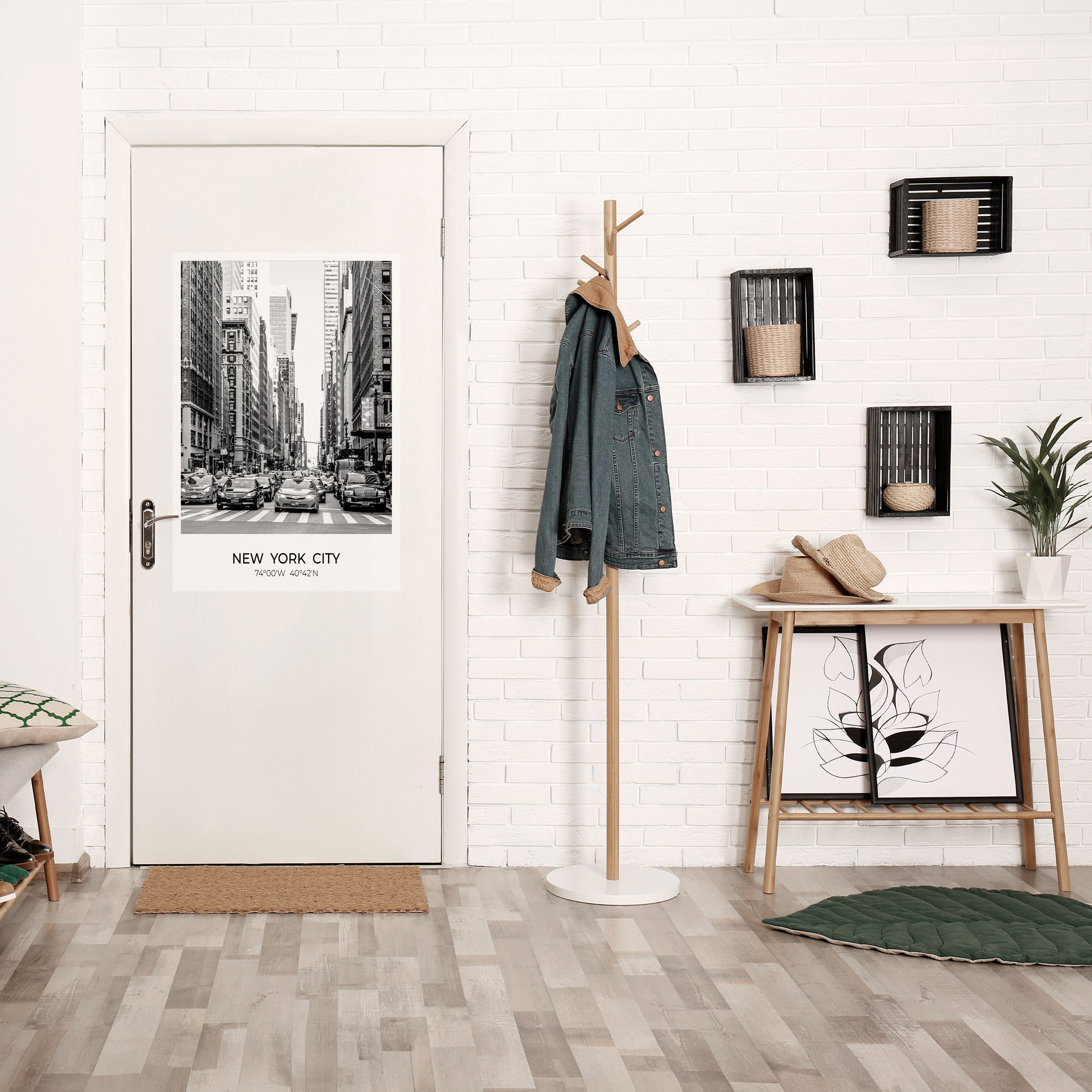 TIMELESS NEW YORK VIBES Peel and Stick Vertical Poster
