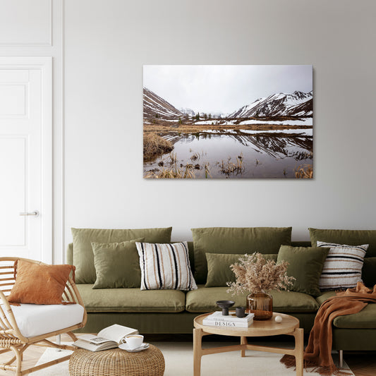 SNOW-KISSED REFLECTIONS Horizontal Canvas Print