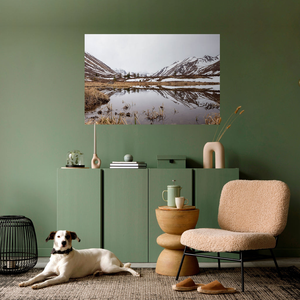 SNOW-KISSED REFLECTIONS Peel and Stick Horizontal Poster