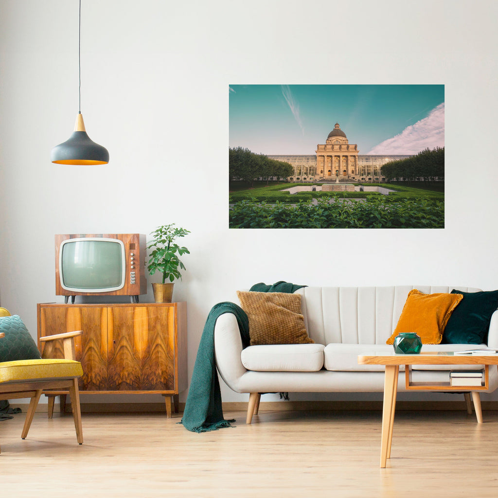 TRANQUIL PALACE VIEW Peel and Stick Horizontal Poster