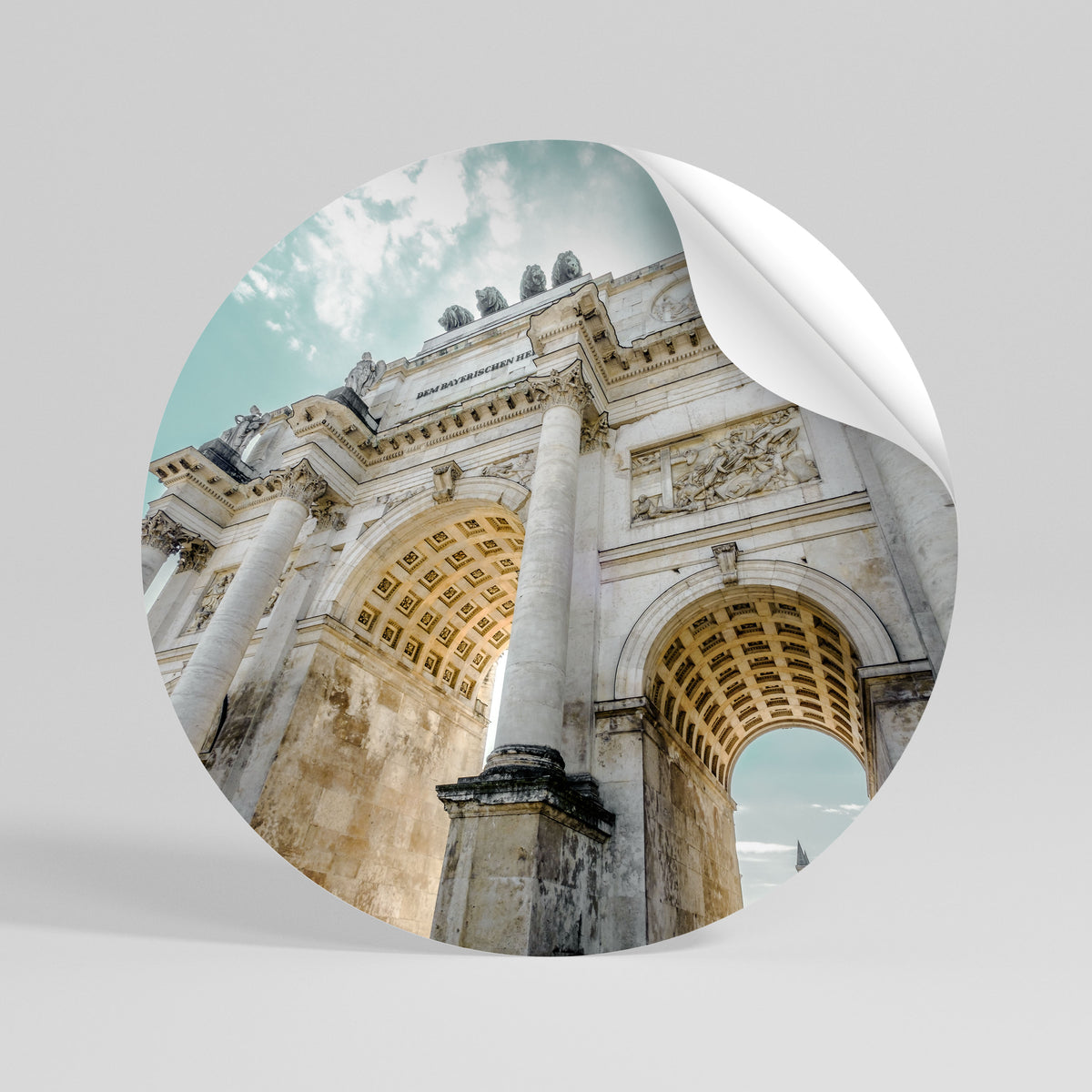 ARCHITECTURAL ELEGANCE Αυτοκόλλητη Αφίσα στρογγυλή