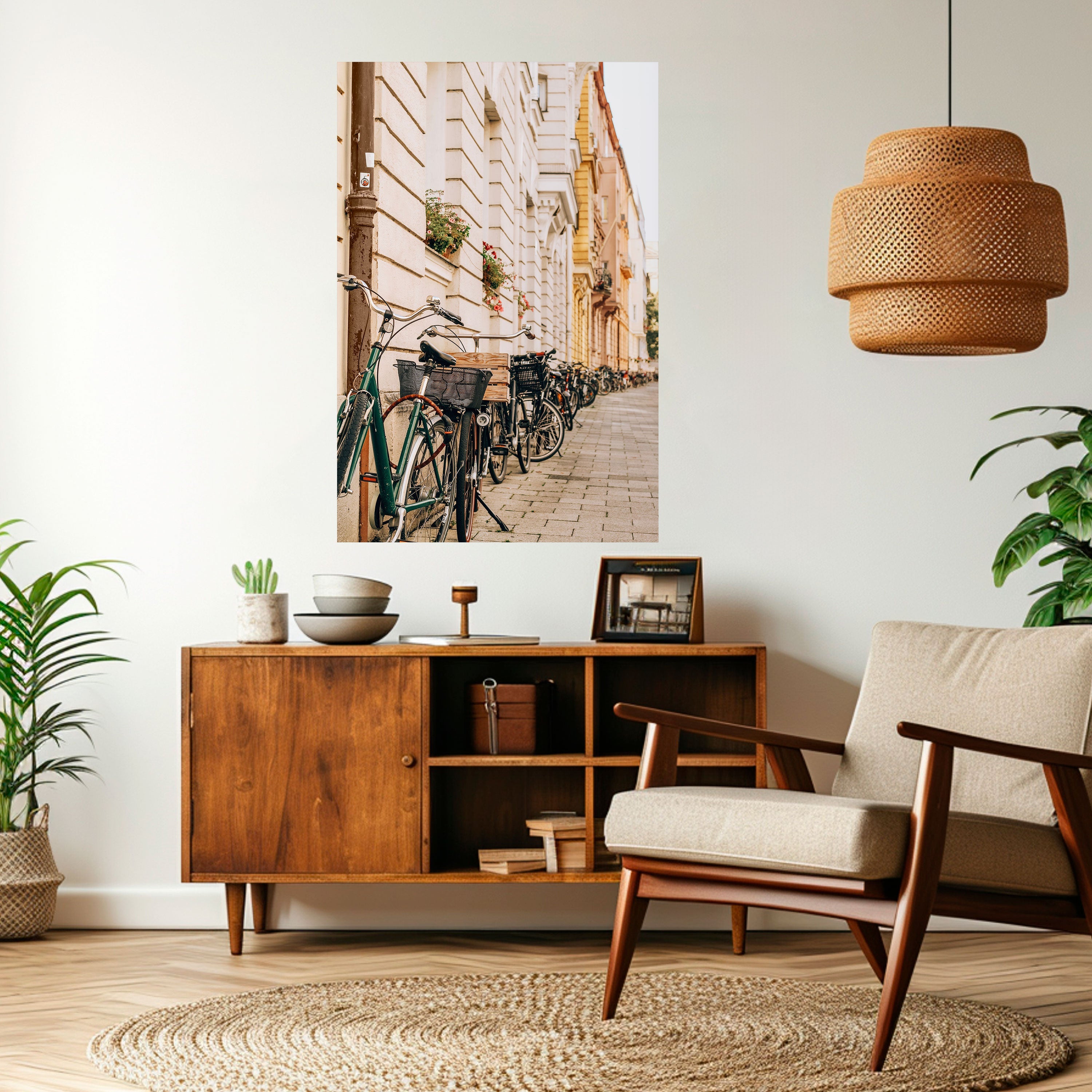 URBAN CYCLE HAVEN Peel and Stick Vertical Poster