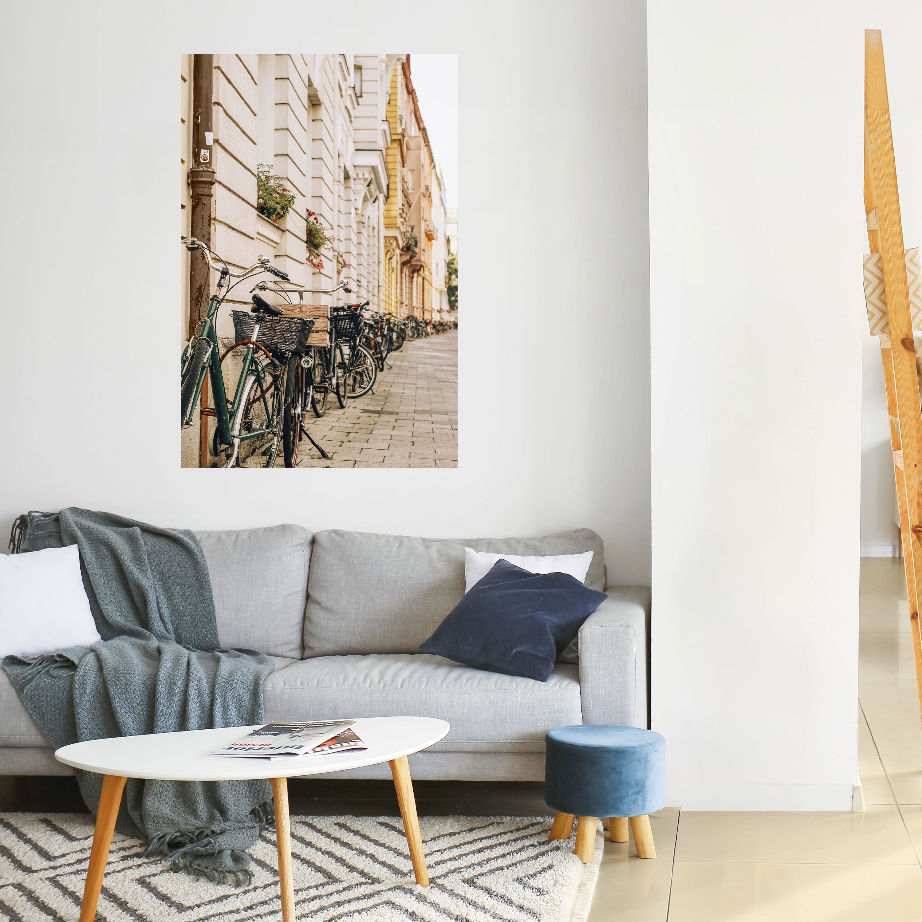 URBAN CYCLE HAVEN Peel and Stick Vertical Poster