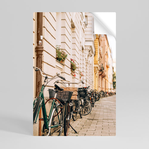 URBAN CYCLE HAVEN Peel and Stick Vertical Poster