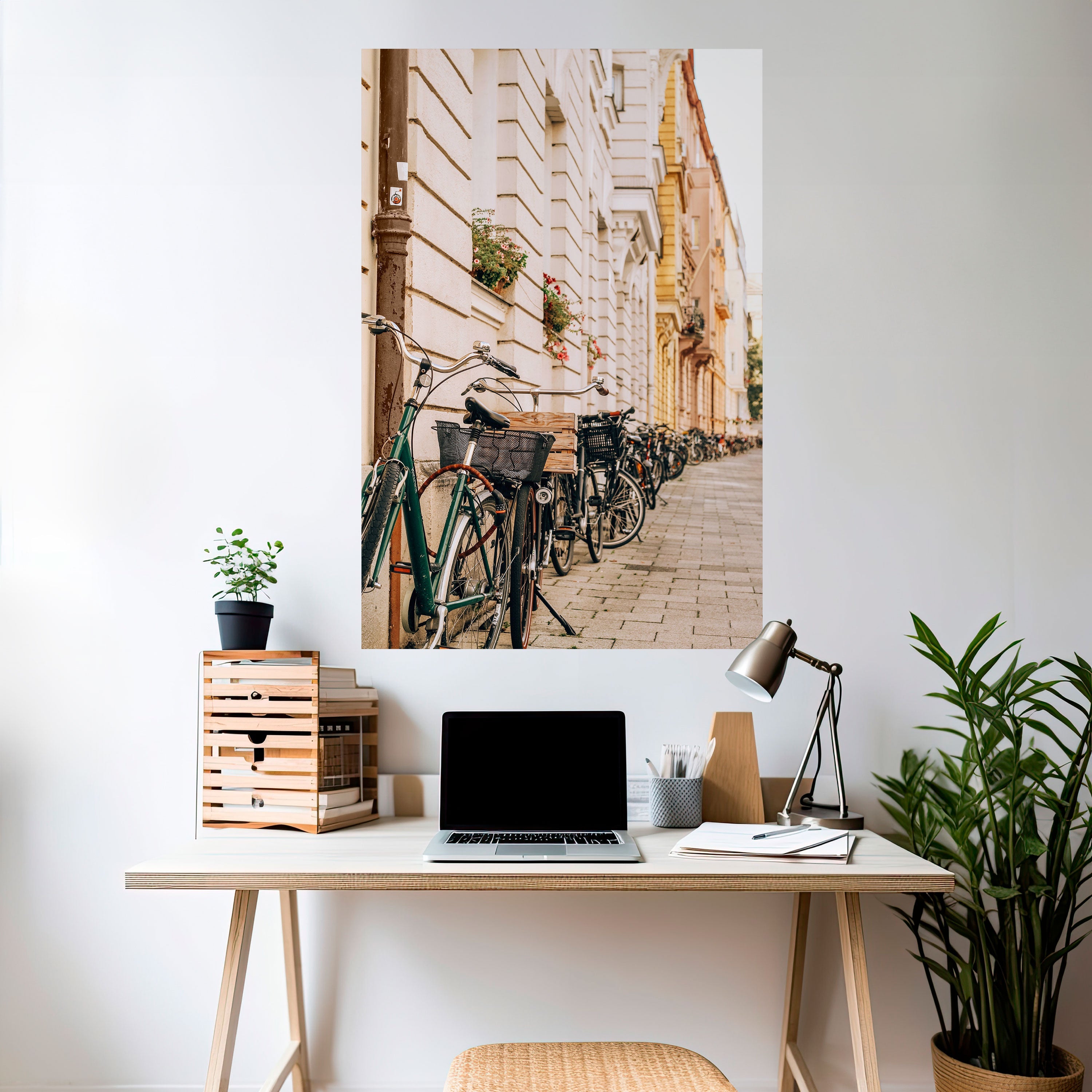 URBAN CYCLE HAVEN Peel and Stick Vertical Poster