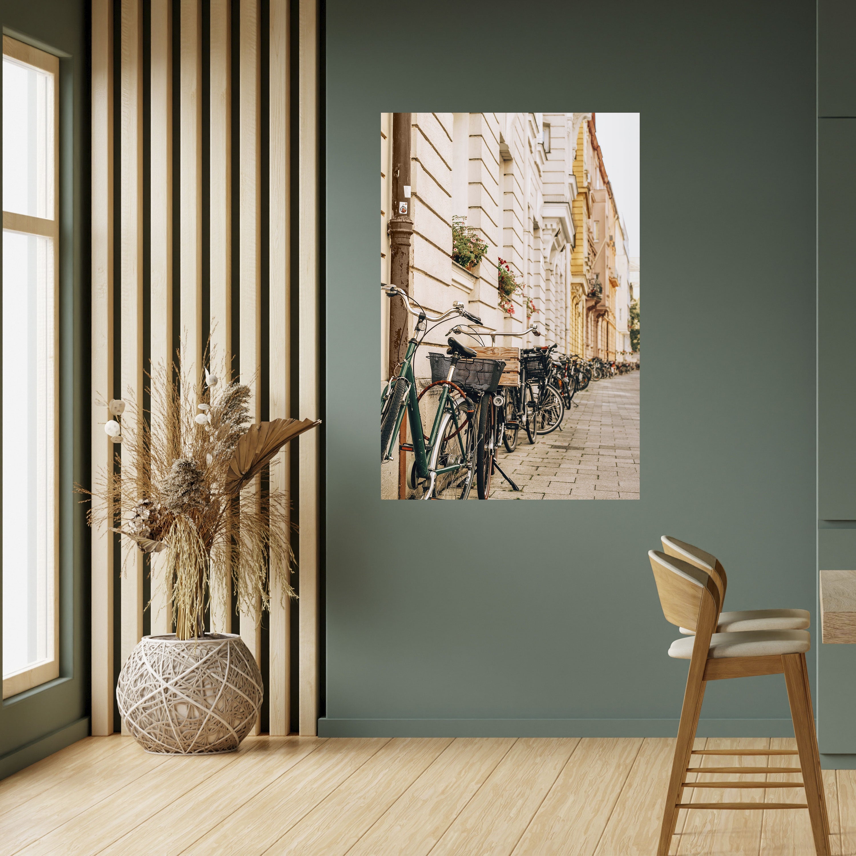 URBAN CYCLE HAVEN Peel and Stick Vertical Poster