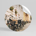 URBAN CYCLE HAVEN Αυτοκόλλητη Αφίσα στρογγυλή