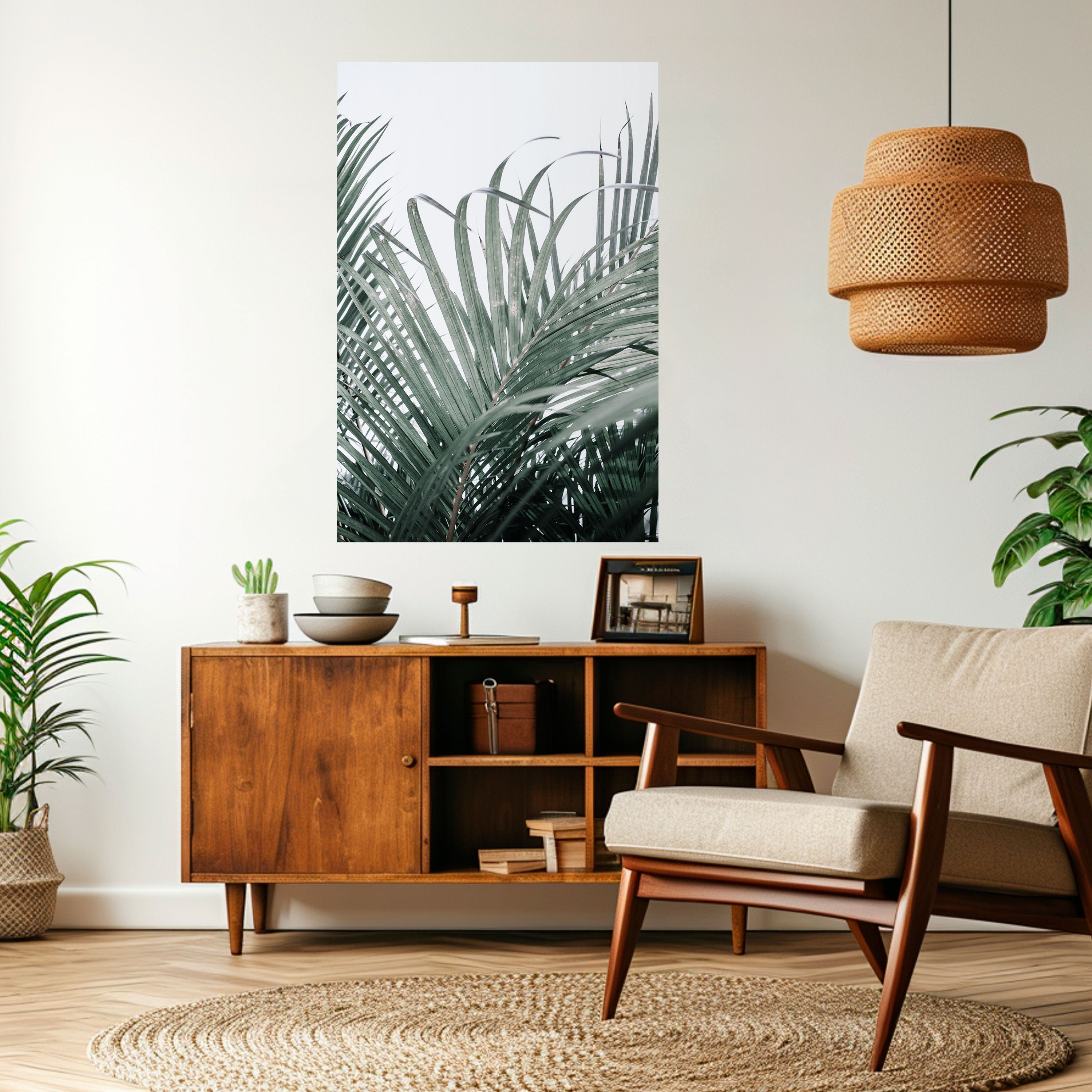 PALM WHISPERS Peel and Stick Vertical Poster