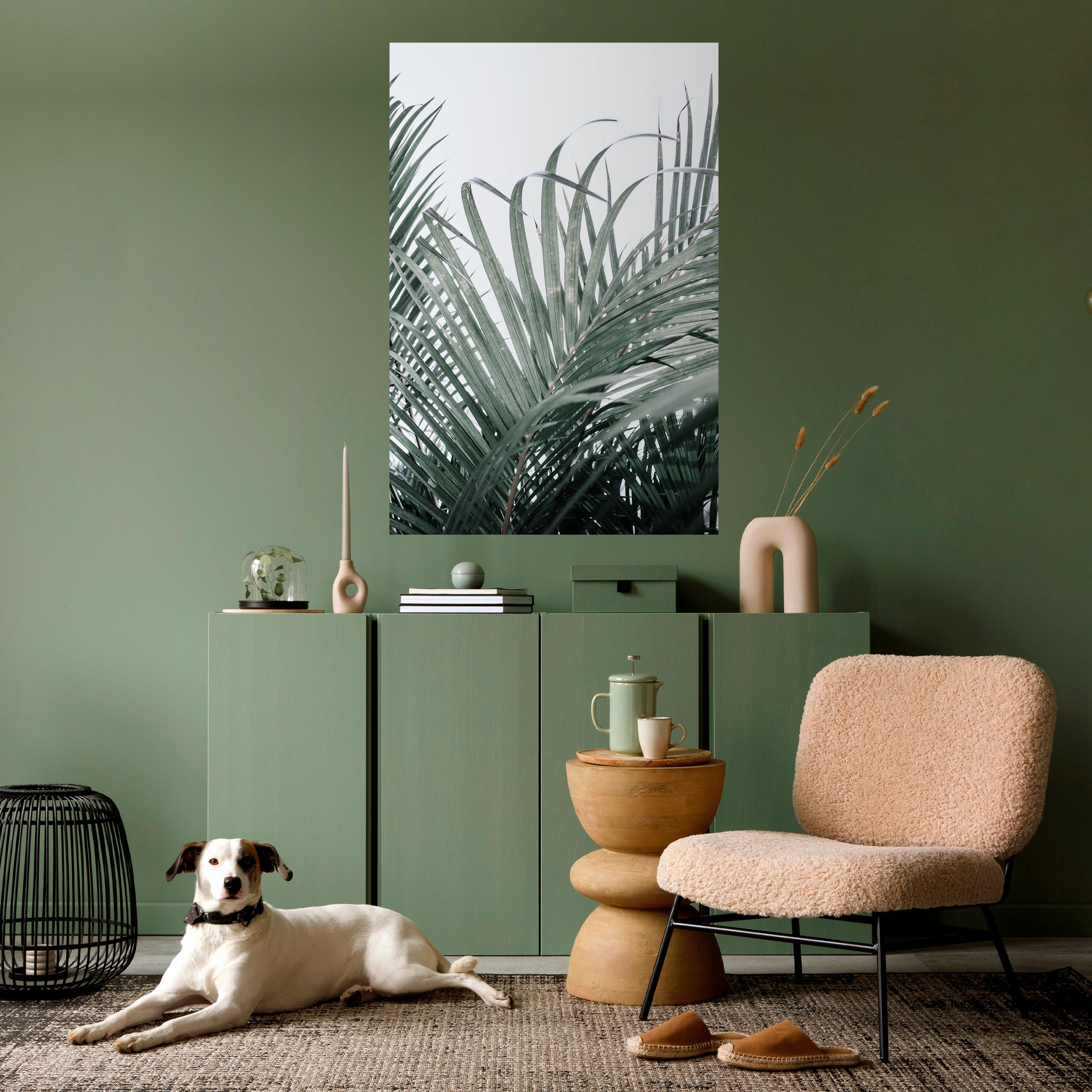 PALM WHISPERS Peel and Stick Vertical Poster