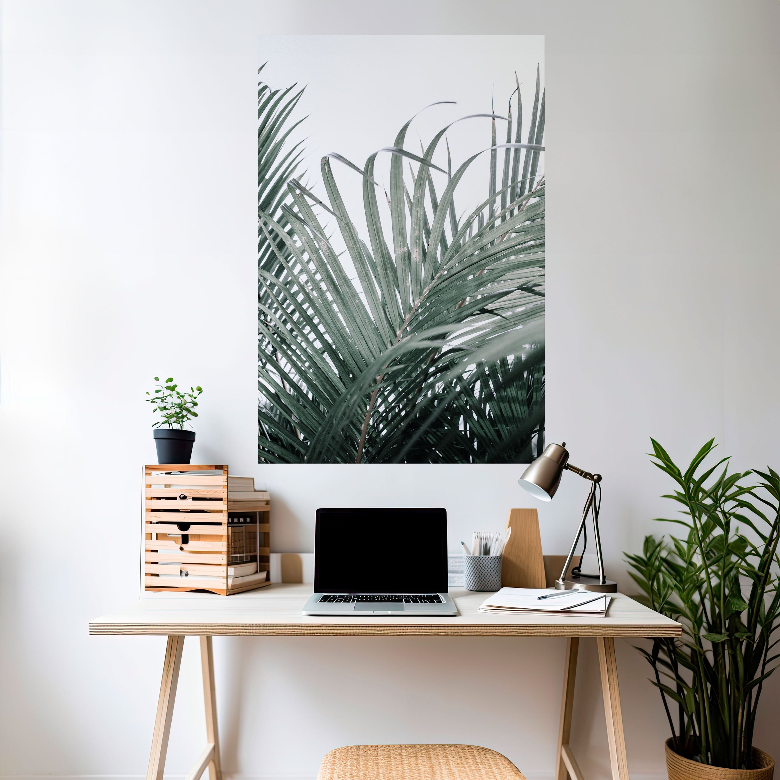 PALM WHISPERS Peel and Stick Vertical Poster