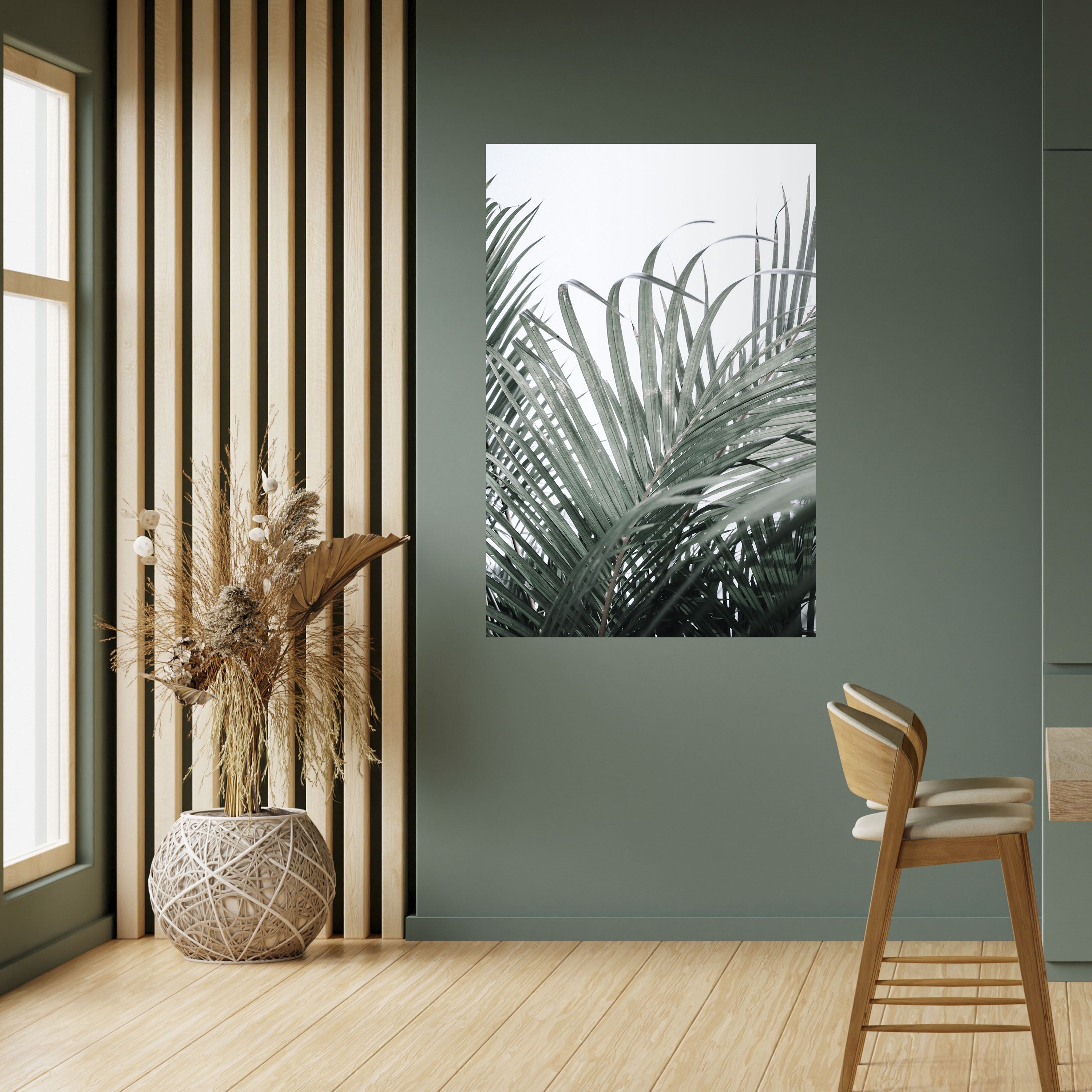 PALM WHISPERS Peel and Stick Vertical Poster