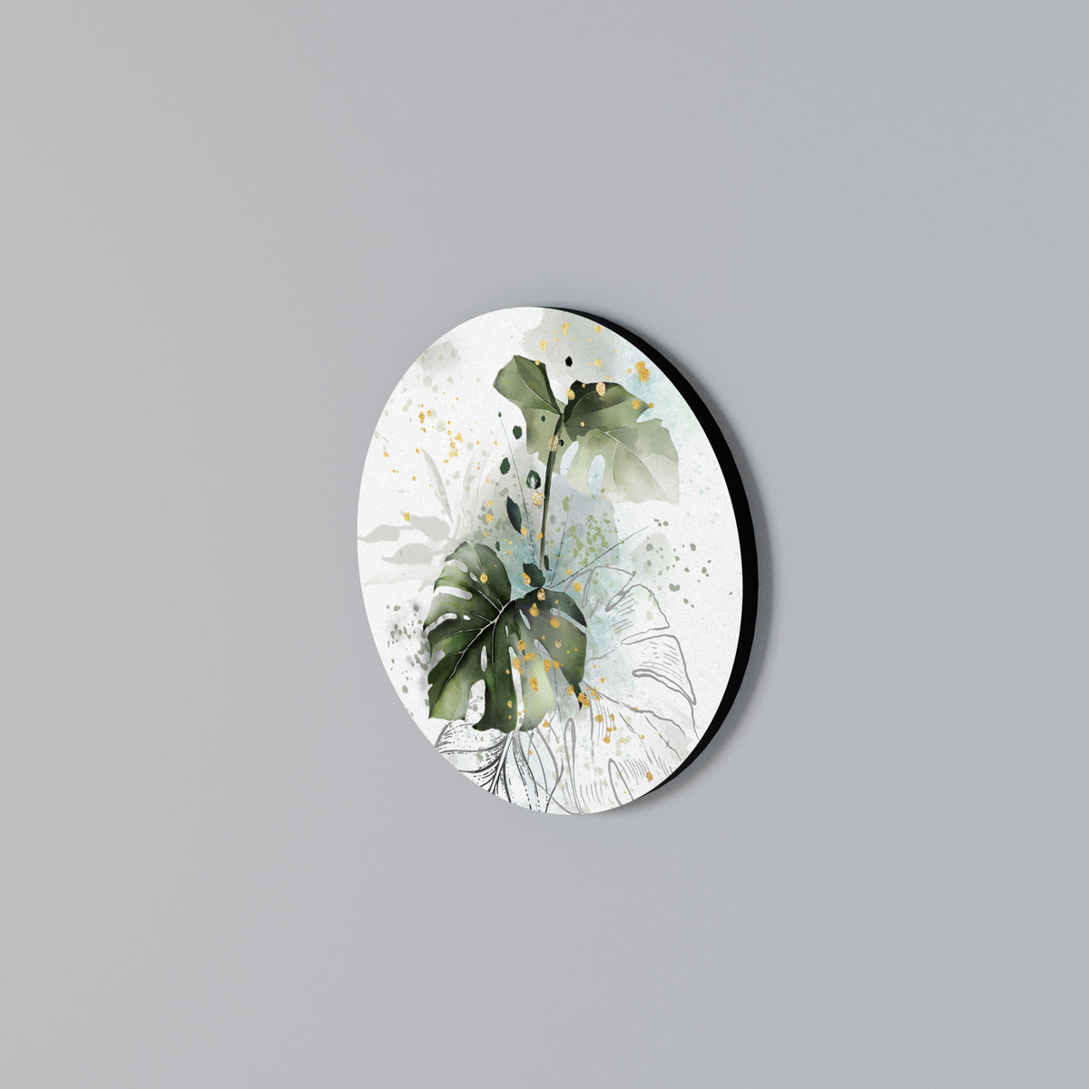 Round Wall Art – VIVID LEAF SYMPHONY