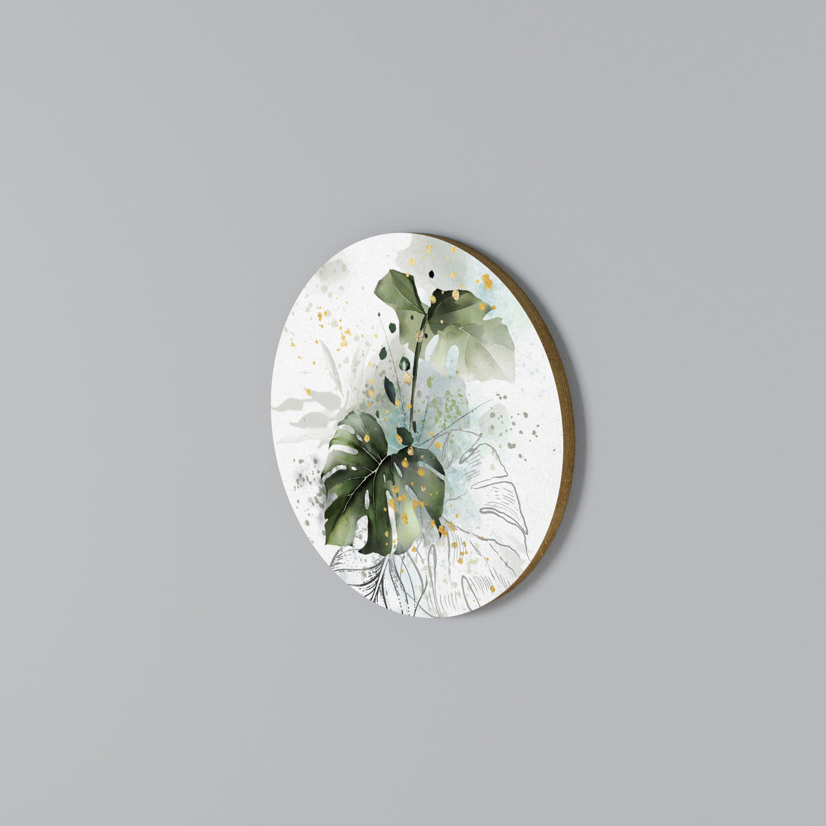 Round Wall Art – VIVID LEAF SYMPHONY
