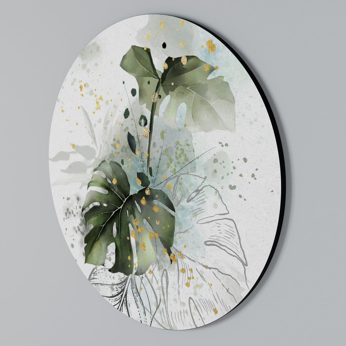 Round Wall Art – VIVID LEAF SYMPHONY