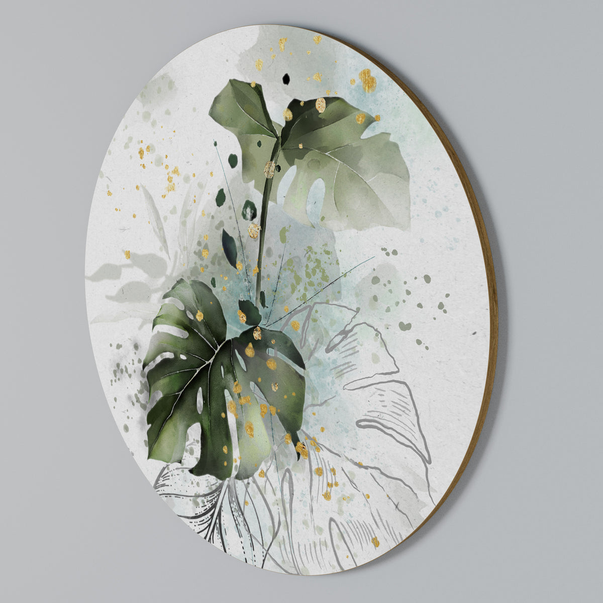 Round Wall Art – VIVID LEAF SYMPHONY