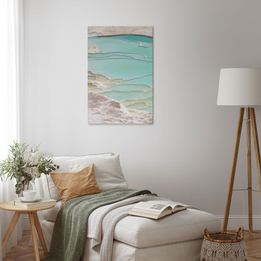AQUAMARINE WHISPERS Vertical Canvas Print