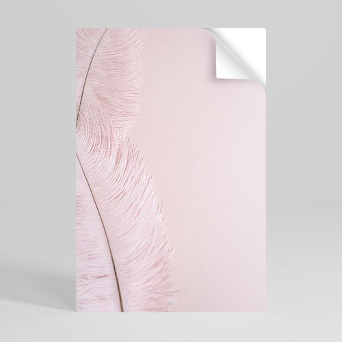 WHISPERING PINK FEATHERS Αυτοκόλλητη Αφίσα κάθετη