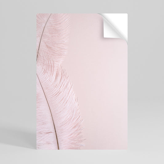 WHISPERING PINK FEATHERS Αυτοκόλλητη Αφίσα κάθετη