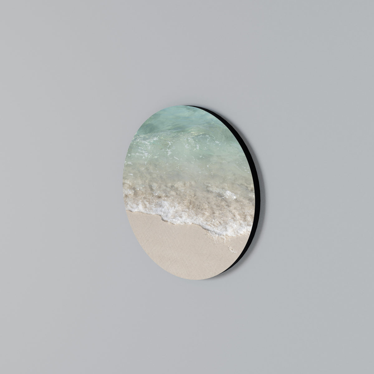 SERENITY BY THE SHORE Στρογγυλός πίνακας ζωγραφικής