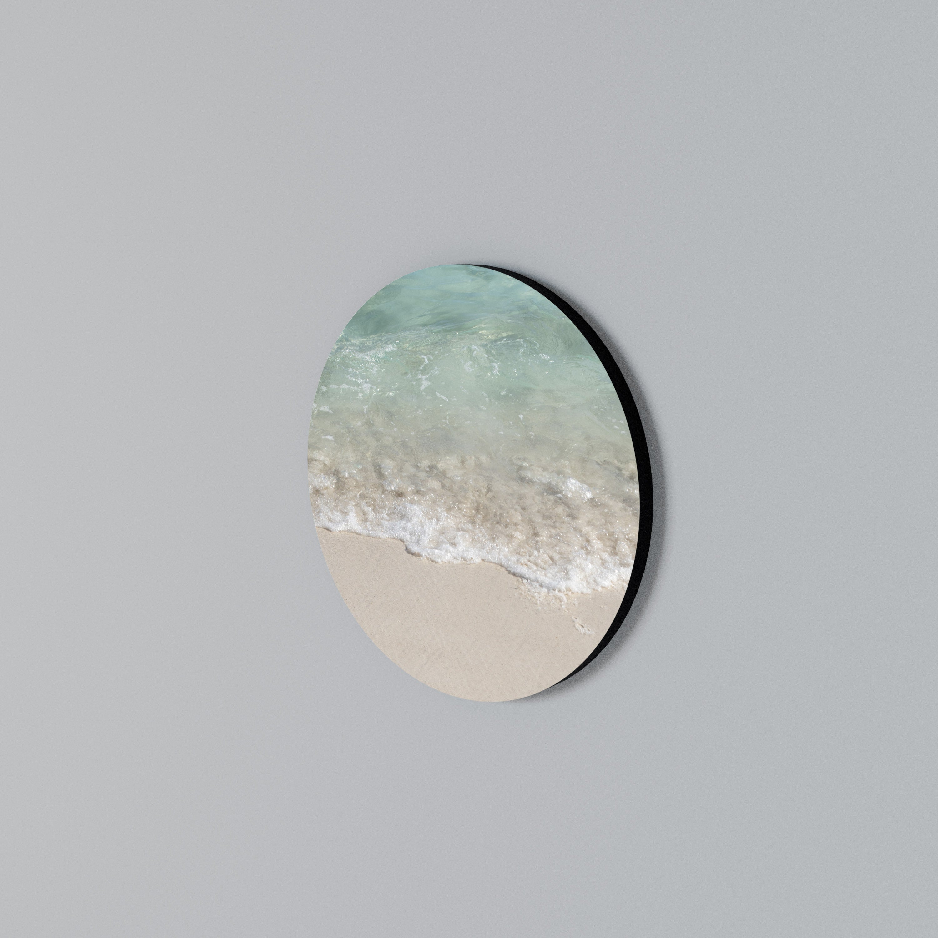 SERENITY BY THE SHORE Στρογγυλός πίνακας ζωγραφικής