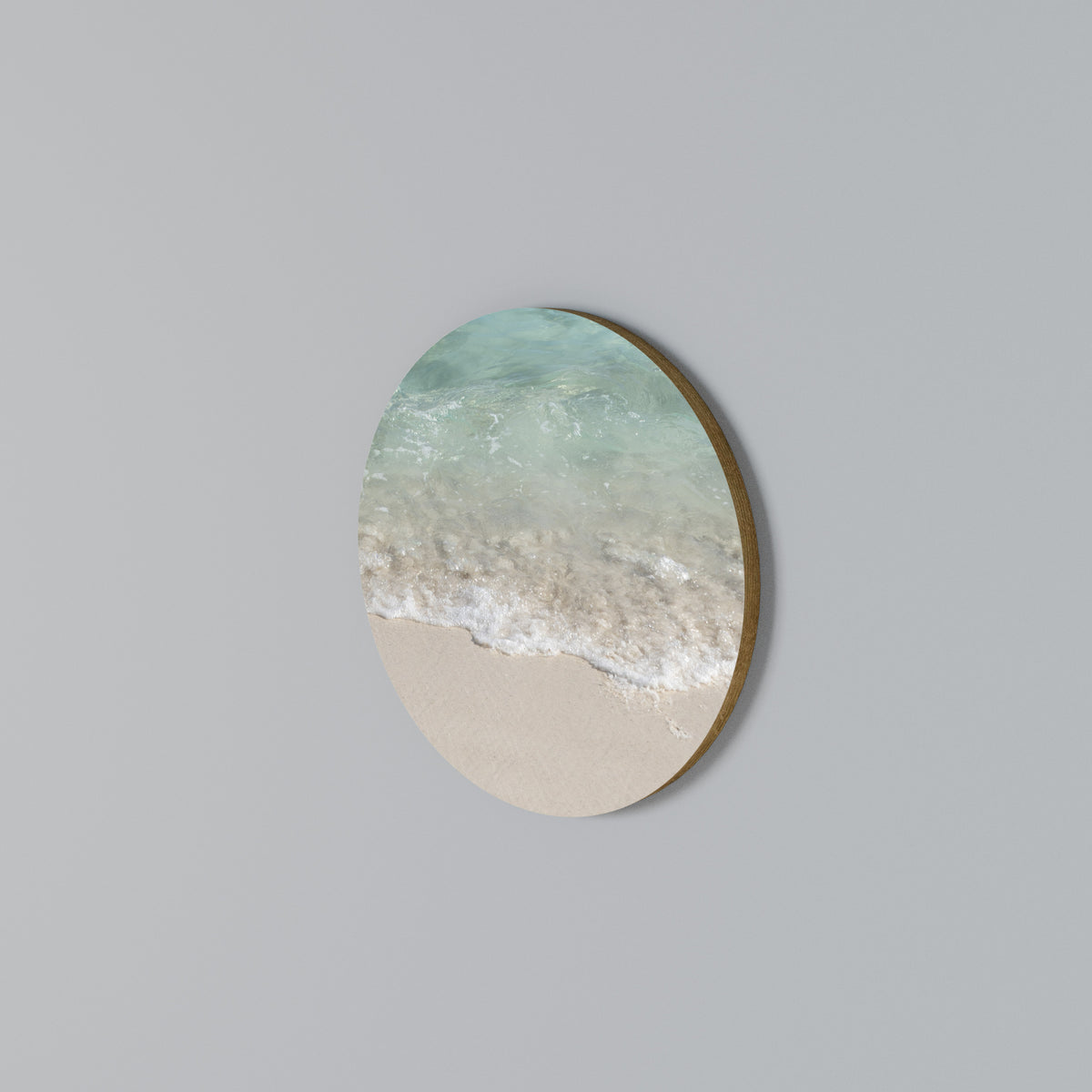 SERENITY BY THE SHORE Στρογγυλός πίνακας ζωγραφικής