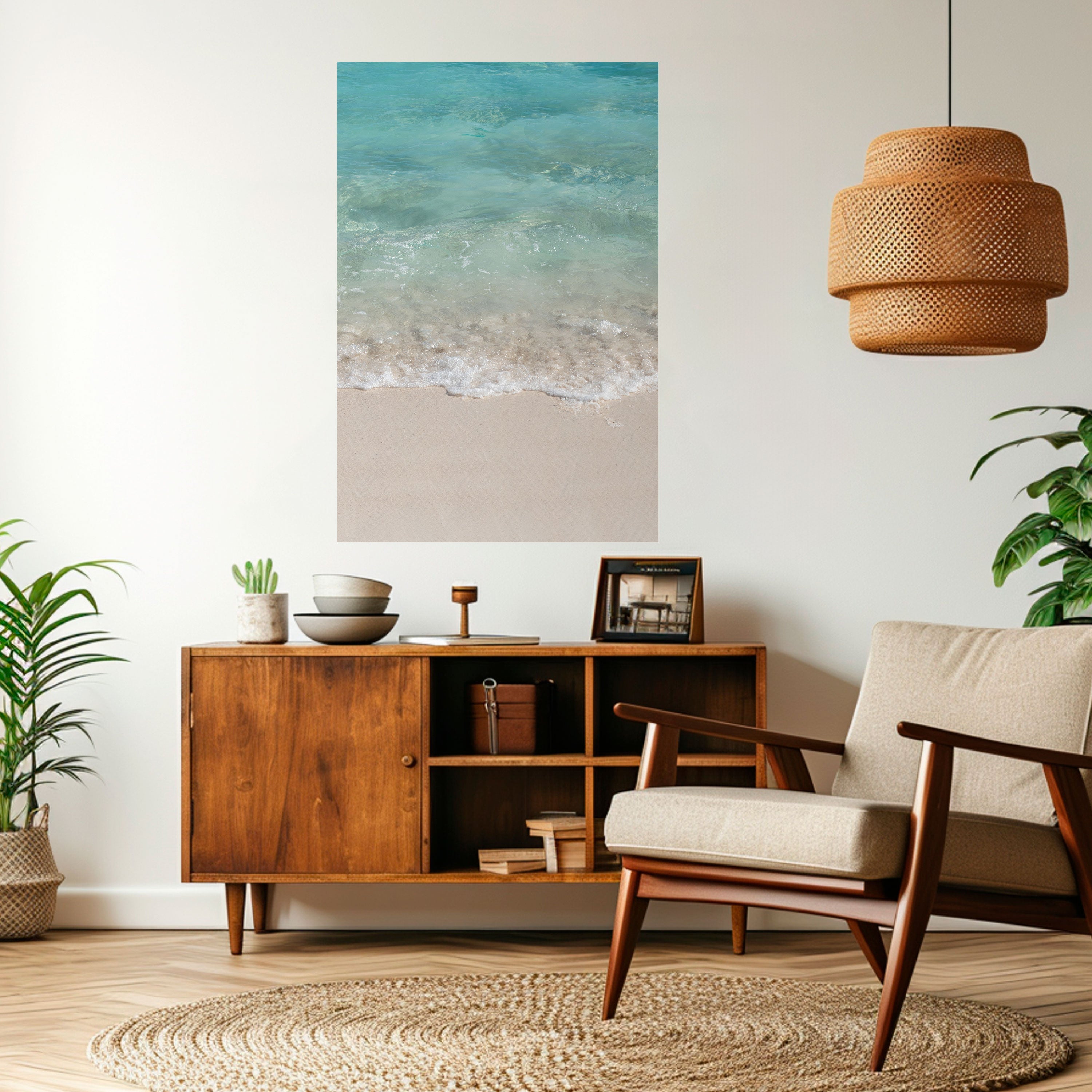 SERENITY BY THE SHORE Peel and Stick Vertical Poster