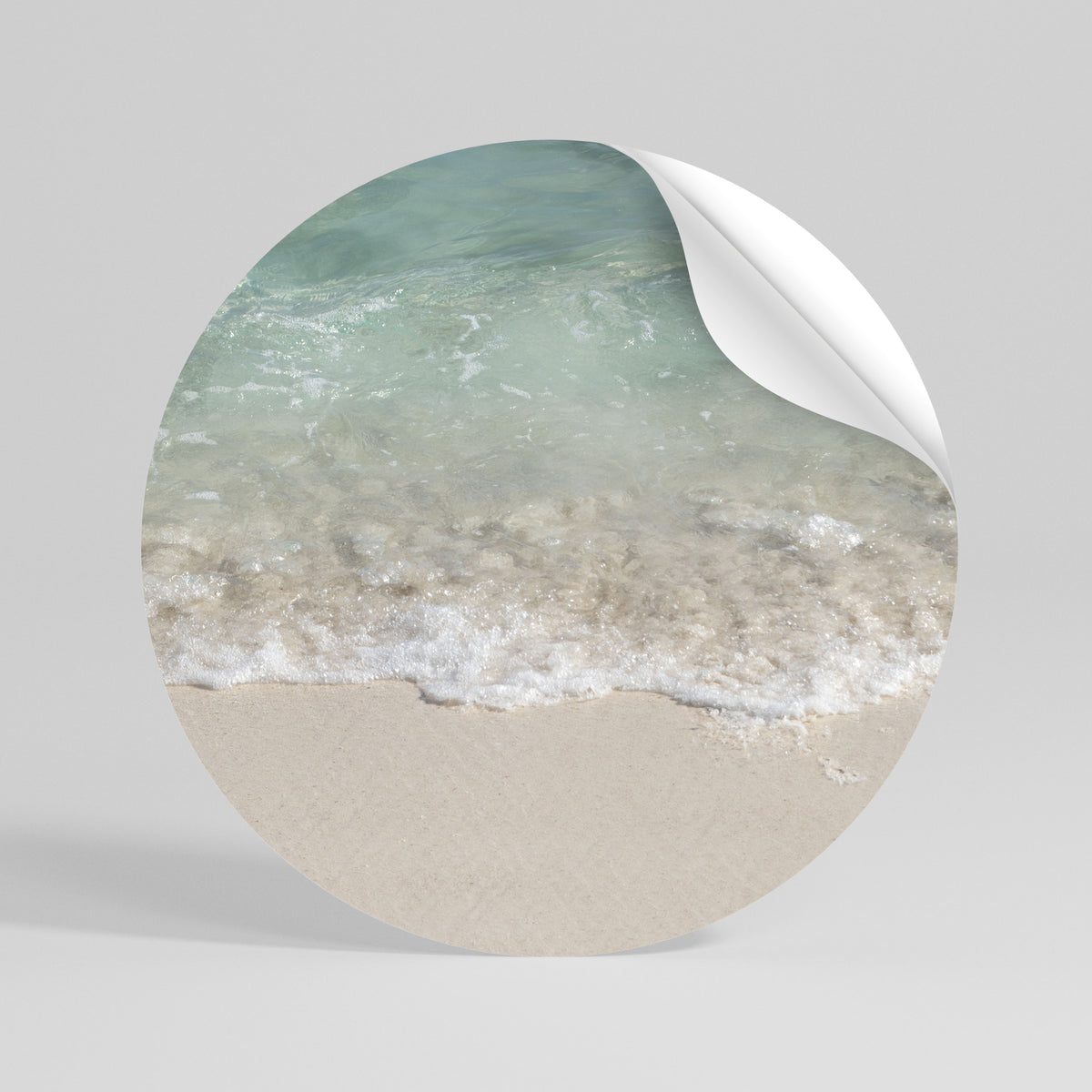 SERENITY BY THE SHORE Αυτοκόλλητη Αφίσα στρογγυλή