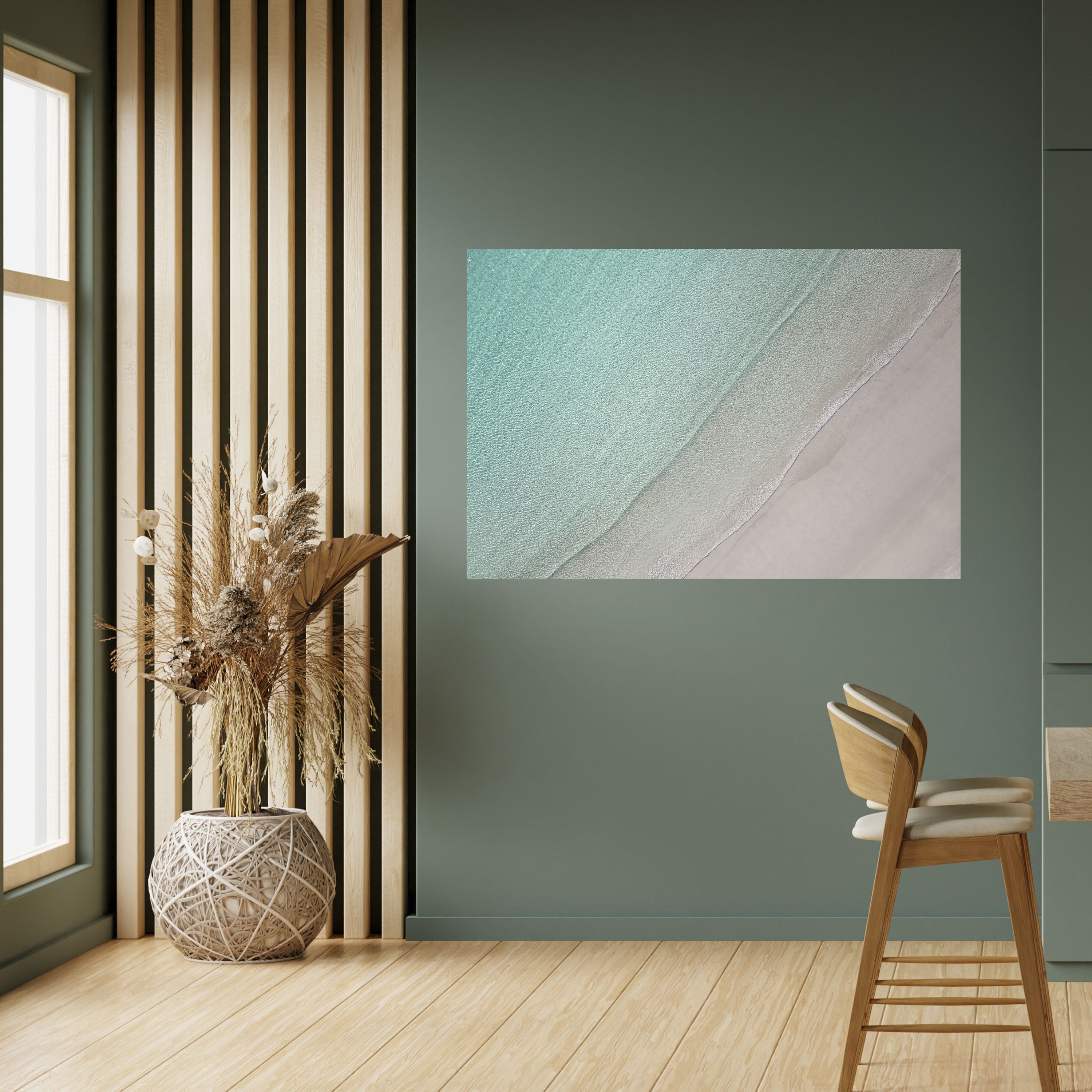 COASTAL CALM ARTISTRY Peel and Stick Horizontal Poster