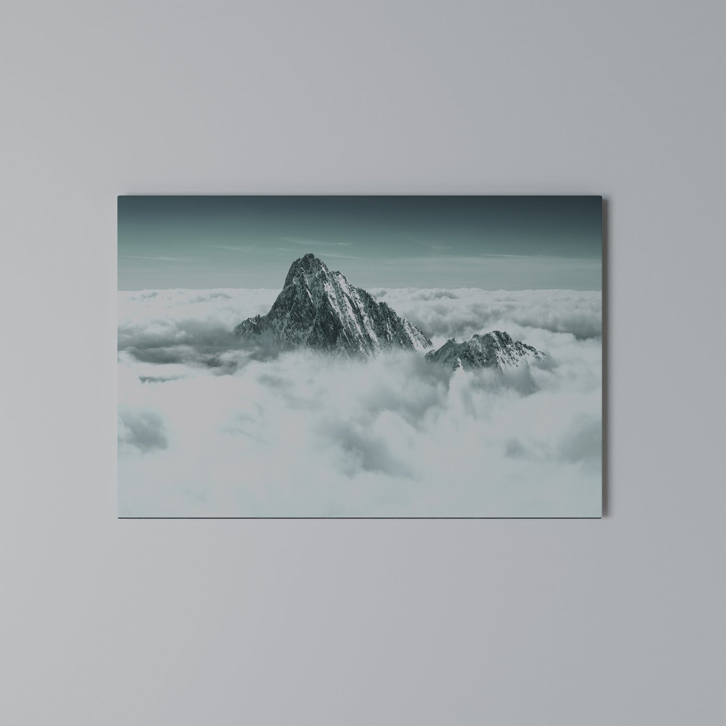 CLOUD-KISSED PEAK Horizontal Canvas Print