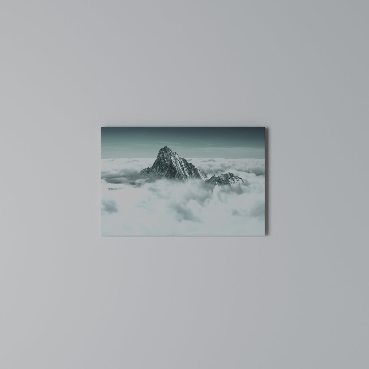 CLOUD-KISSED PEAK Horizontal Canvas Print