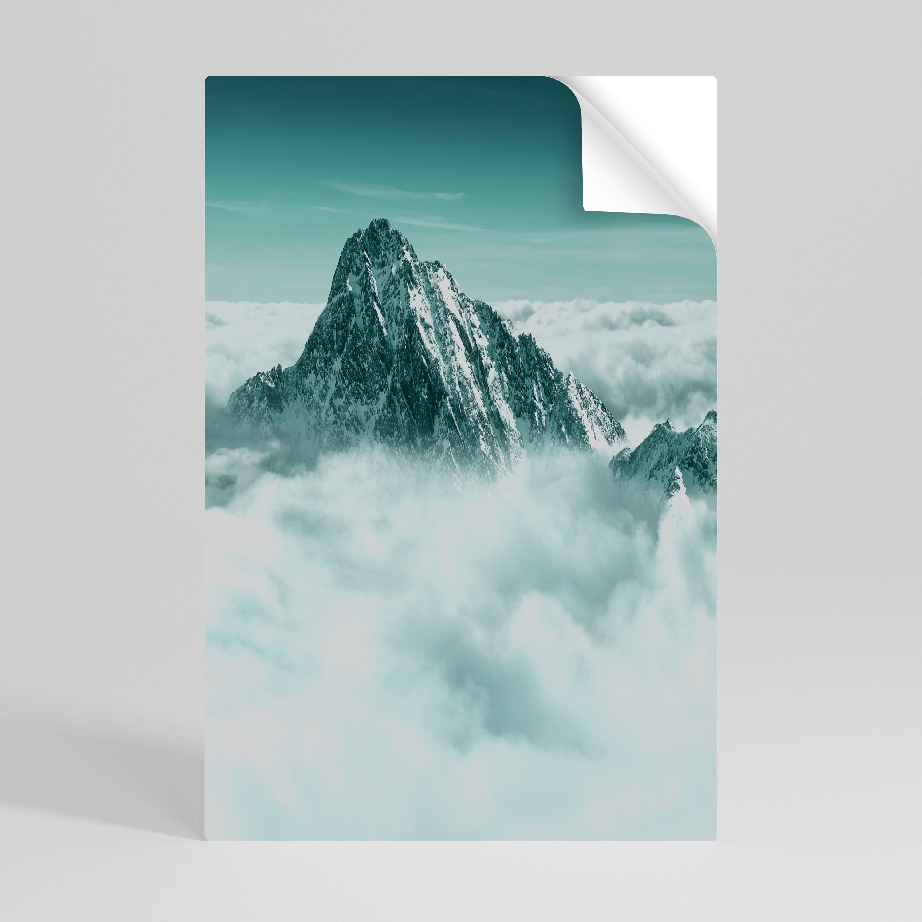 CLOUD-KISSED PEAK Peel and Stick Vertical Poster