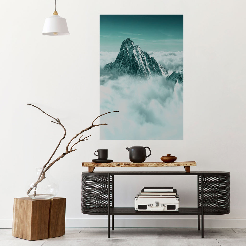 Αφίσα με κάθετη κόμμωση CLOUD-KISSED PEAK, με σχέδιο "ξεφλουδίστε και κολλήστε"