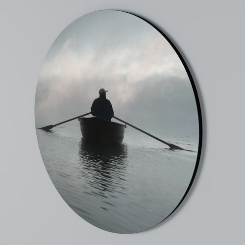 SAIL INTO THE UNKNOWN Στρογγυλός πίνακας ζωγραφικής