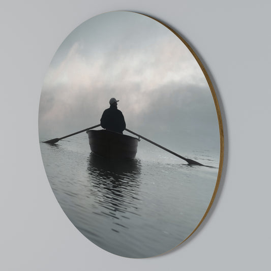 SAIL INTO THE UNKNOWN Στρογγυλός πίνακας ζωγραφικής