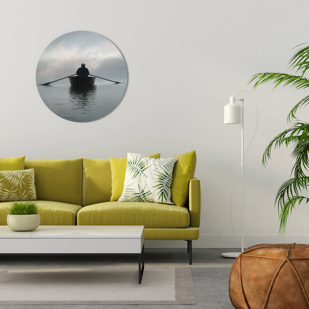 SAIL INTO THE UNKNOWN Round Wall Art